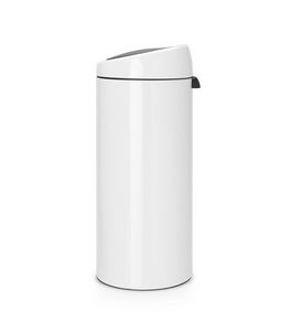 Brabantia Touch Bin - 30L Round Waste Bin - White