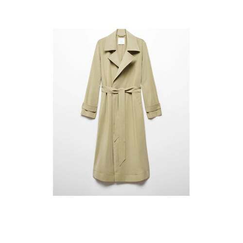 Mango Mango trenchcoat jas groen