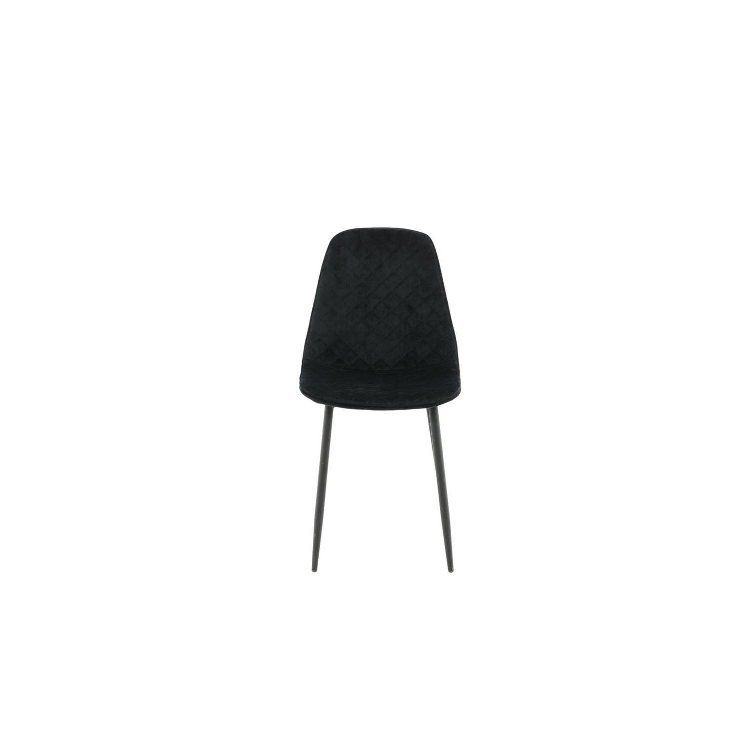 Venture Home Polar Diamond Dining Chair - Black Leg - Black Velvet
