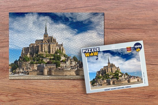 MuchoWow Puzzel Mont Saint-Michel abdij - Legpuzzel - Puzzel 1000 stukjes volwassenen