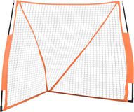 vidaXL Honkbalnet - draagbaar - 183x182x183cm - staal - polyester - oranje - zwart