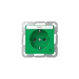 Gira Systeem 55 Veiligheid Stroom SCHUKO Stopcontact Groen - 4457107