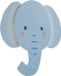 QAZQA Animal Faces LED Wandlamp Blauw Dimbare Kinderkamer