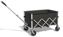 Merkloos Bolderkar Black 120L 120kg Foldable Lightweight 4.7kg Height Adjustable Handle