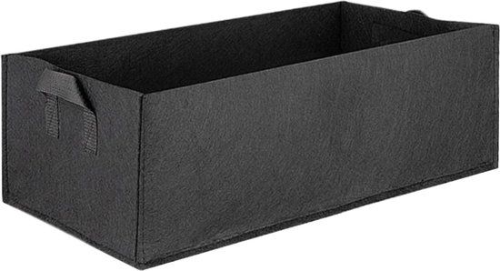 QUVIO Plantenbak Vilt - Zwart - 30x30x20cm - Plantenmand