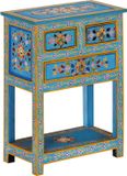 vidaXL Dressoir 55x30x76 cm Massief Mangohout Turquoise