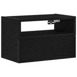 VidaXL Nachtkastje wandgemonteerd 45x26x28,5 cm zwart