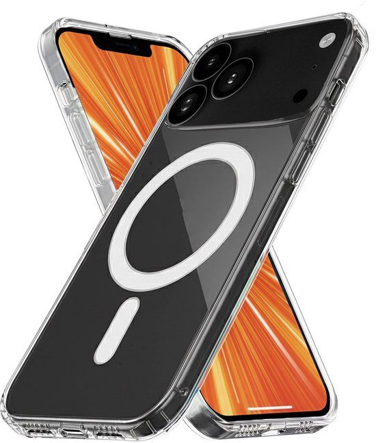 R2B Hoesje geschikt voor iPhone 17 Pro Max en MagSafe – Transparant Telefoonhoesje – GSM Hoesje - Inclusief Screenprotector - Model Amersfoort