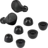 kwmobile 6x housse pour écouteurs - convient pour Jabra Elite 75t /65t / Active - En mousse à mémoire de forme noir - Taille S, M et L