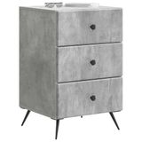 vidaXL Nachtkastje Betongrijs 43 x 41 x 66,5 cm Bewerkt hout