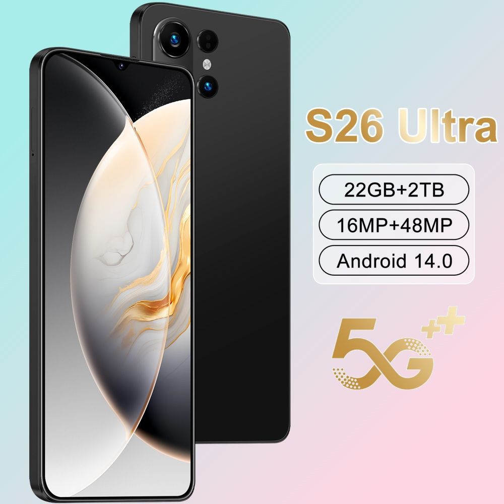 CHOTOG S26 Ultra Smartphone 5G 7.3HD Dual SIM-kaart 22G+2TB Mobiele Telefoon 8000mAh Android Global Version Mobiele Telefoons