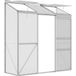 Serre Adossée Serre De Jardin Fenêtres Ouvrables À 5 Niveaux Panneau En Pc Cadre Aluminium 192 X 68 X 196 Cm Transparent
