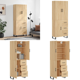 Buffet Haut Chêne Sonoma 69,5x34x180 cm Bois d'ingénierie