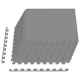 vidaXL Zwemgrondmat - 12 stuks - Grijs - 4,32 m² - EVA Schuim