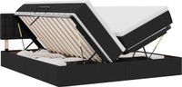 vidaXL Opbergbed met matras, zwart, 200 x 200 cm, kunstleer