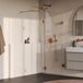 Brauer Void - Inloopdouche - Helder Glas - 100 x 200 cm - met Zijwand 40 cm - incl. Glascoating - PVD Koper Geborsteld