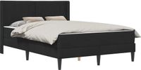 vidaXL Bedframe met matras met hoofdeinde Zwart 120 x 200 cm Fluweel