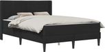 vidaXL Bedframe met matras met hoofdeinde Zwart 120 x 200 cm Fluweel