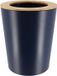 Tendance Badkamer prullenbak/afvalbak 103 series - blauw - 5 liter - 20 x 25 cm - metaal/bamboe hout