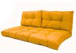 Ensemble coussins capitonnés banquette 100x50 jaune - épais 15cm (1 assise + 2 dossiers)
