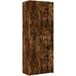 Buffet Haut Chêne Fumé 70x42,5x185 cm Bois d'Ingénierie