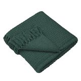 Drift Home - Hayden - 100% gerecycled katoen plaid - 130 x 180cm in groen