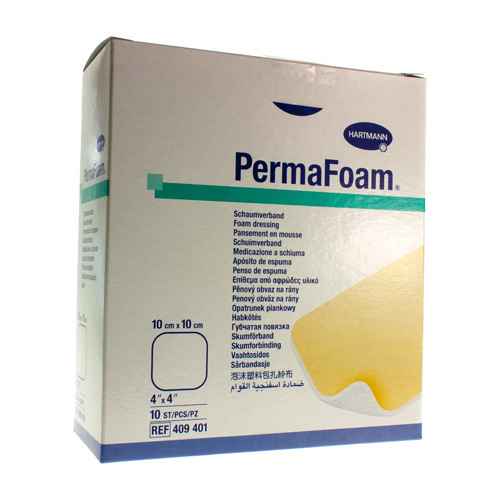 Hartmann PermaFoam schuimverband 10cmx10cm 10 stuks