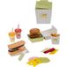 LUPILU Wooden Toy Food (Hamburger and Baguette)