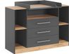Vicco Commode Olina, Antraciet/Goudkleurig Eiken, 138.3 x 93 cm