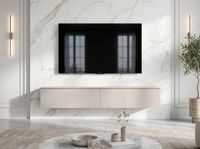 AX LIVING Barvo meuble TV, 2x100 cm, cachemire beige, suspendu