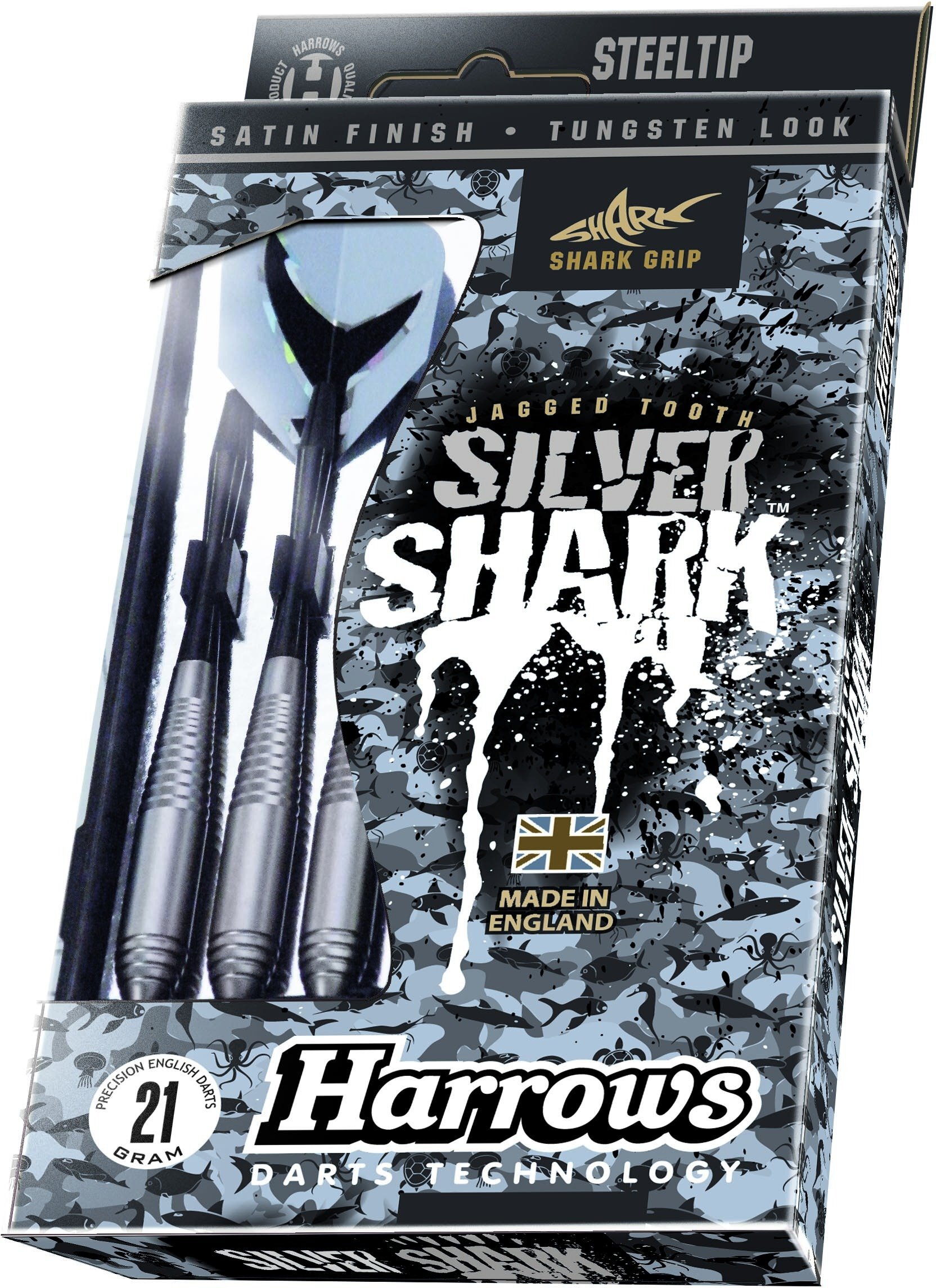 Harrows Silver Shark steeltip dartpijlenset