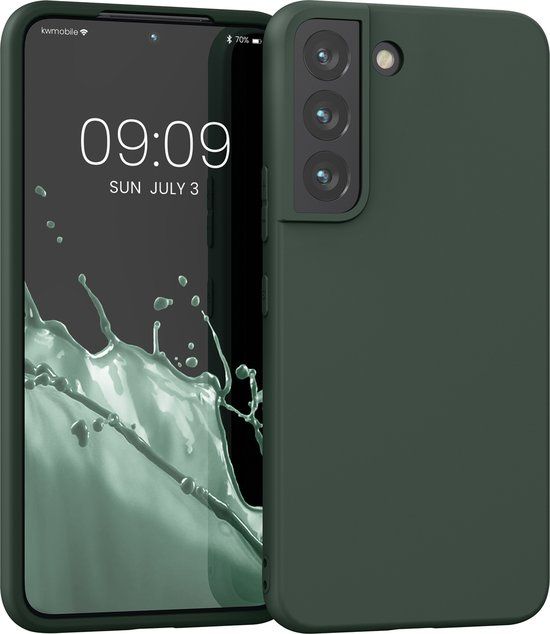kwmobile telefoonhoesje geschikt voor Samsung Galaxy S22 - Hoesje voor smartphone - Back cover in mosgroen