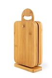 Excelsa Eco Living Snijplanken met standaard, bamboe, snijplanken, 23 x 15 cm, 6 stuks