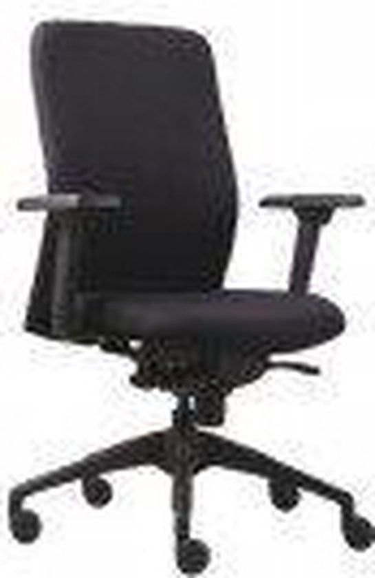 Euroseats Vigo Bureaustoel - Zwart - Verstelbare Armleuningen