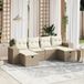 Maison Exclusive - Ensemble de meubles de jardin 6 pièces avec canapé et coussins, beige, en polyrotin