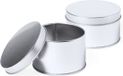 Merkloos Cadeaudoosje - 5x - metaal - zilver - 8x5 cm - opbergblikjes - Bruiloft bedankjes