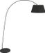 Lindby Booglamp 1 Licht Stof Staal Zwart Goud