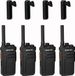 Retevis RB637 Bluetooth portofoons, PMR446 radio met draadloze headset, 2000 mAh, VOX-functie, geschikt voor familieactiviteiten en school (noir, 4 pièces)