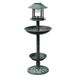 VidaXL Vogelbad/voederhuisje met solarverlichting