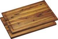 Merkloos Kesper Snijplank - Acacia Hout - 26 x 40 cm - Met Sapgeul