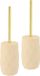 Tendance Porte-brosse WC/balayette Diamond - 2x - beige - kunststof - 8 x 34 cm