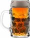 Merkloos Oktoberfest Bierpul - 1 l - Glas - Transparant