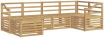 vidaXL - Buiten - bank - set - 6 - st - Wit - Polyester