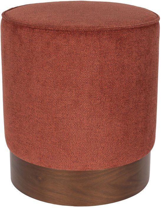 Dutchbone Bellevue Poef Rond Rood