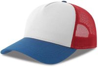 Atlantis Headwear Rapper Cotton-S Cap AT535 - WHITE/RED/ROYAL - One size