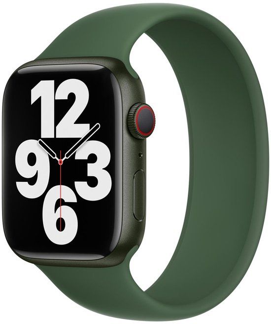 Apple Siliconen solobandje voor de Apple Watch | 38/40/41/42 mm - Maat 9 - Clover