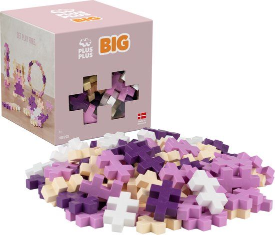 Plus-Plus - BIG Bloom Colormix - 100 Delige Bouwset - Pastel kleurenmix - Vanaf 3 Jaar