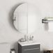 Maison Exclusive Armoire de salle de bain exclusive avec miroir rond et finition bois chêne, équipée de LED