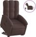 vidaXL Fauteuil releasable électrique tissu marron foncé