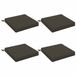 vidaXL - 4-Piece - Zitkussens - SOEST - 4 - st - 100% - Polyester - Antraciet